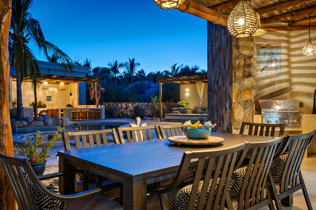 Sunset outdoor dining